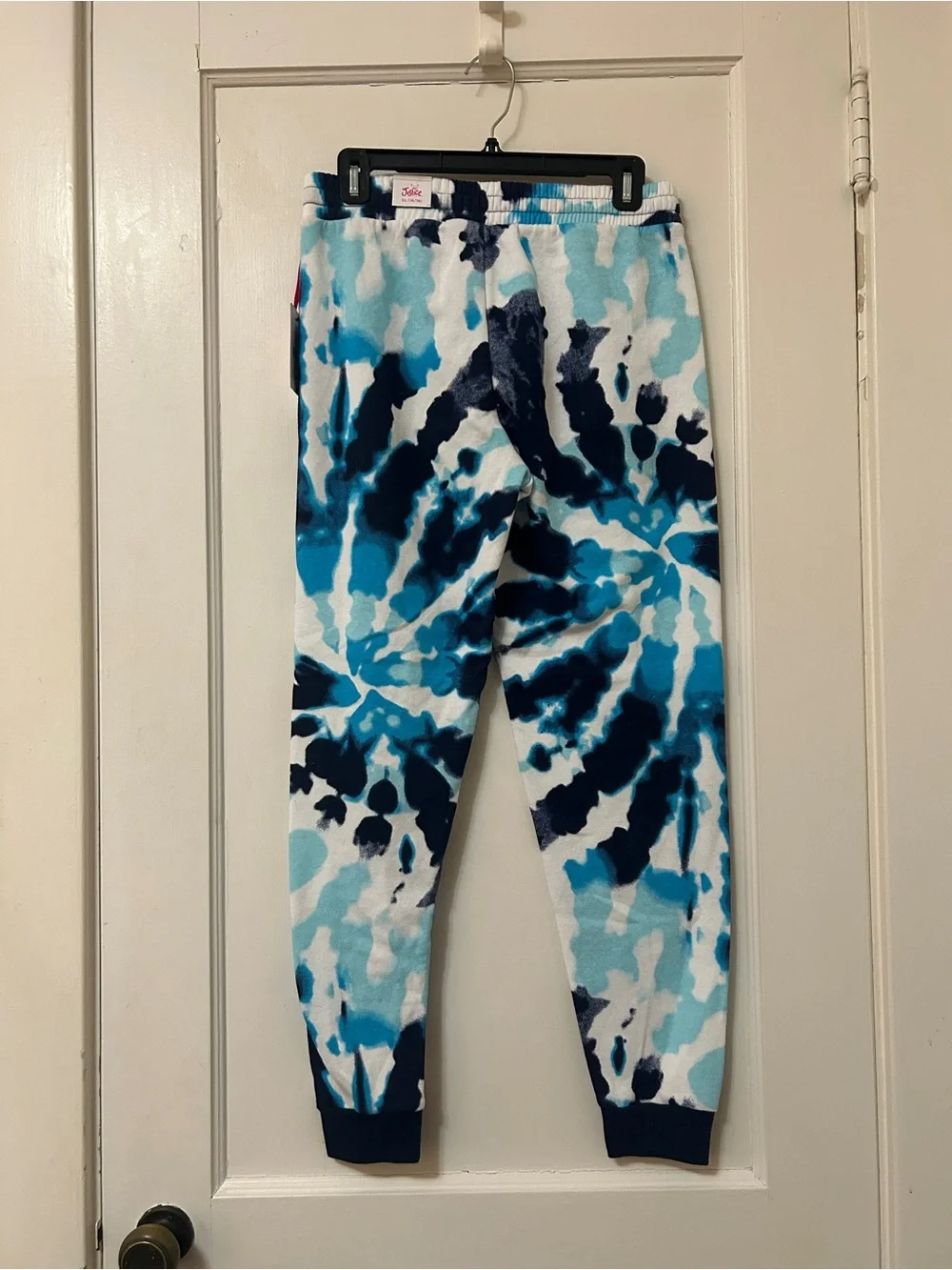 NWT!! Justice Girls' Blue & White Tie-Dye Joggers